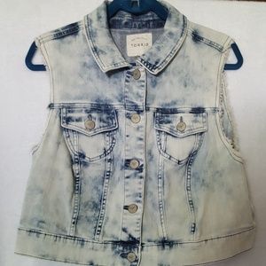 Torrid Acid Wash Denim Vest